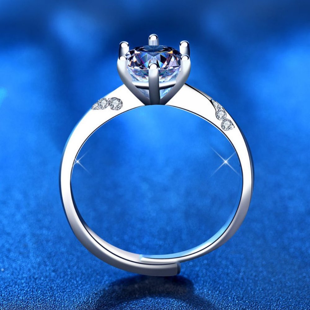 Certified 2ct. t.w. Moissanite Diamond Solitaire Ring NEW D - Picture 3 of 8